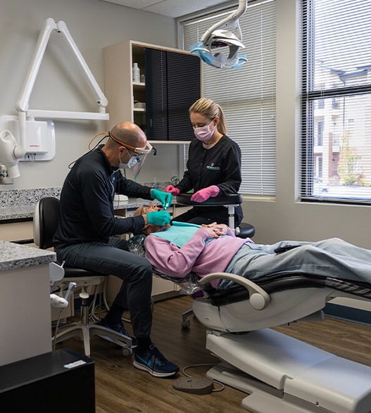 Modern dental office treatment room