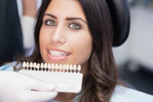 woman with veneers